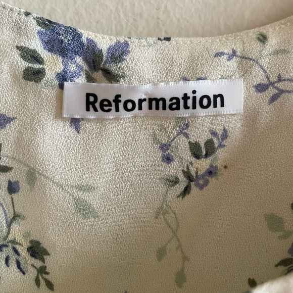 Reformation Atticus Madeline Floral Print Cream Camisole Top - Picture 5 of 7